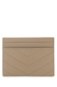 Бежевый кожаный держатель для карт SAINT LAURENT (423291BOW01) Бежевый кожаный держатель для карт SAINT LAURENT (423291BOW01)