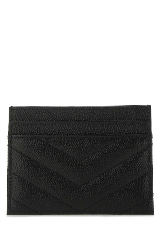 Black leather card holder Black SAINT LAURENT (423291BOW02) Black leather card holder Black SAINT LAURENT (423291BOW02)