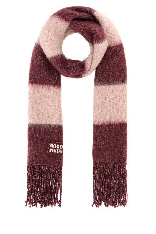 Embroidered mohair blend scarf MIU MIU (5FS0942CVE) Embroidered mohair blend scarf MIU MIU (5FS0942CVE)