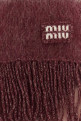 Embroidered mohair blend scarf MIU MIU (5FS0942CVE) Embroidered mohair blend scarf MIU MIU (5FS0942CVE)