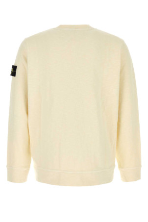 Кремовий бавовняний світшот White STONE ISLAND (610005338) Кремовий бавовняний світшот White STONE ISLAND (610005338)