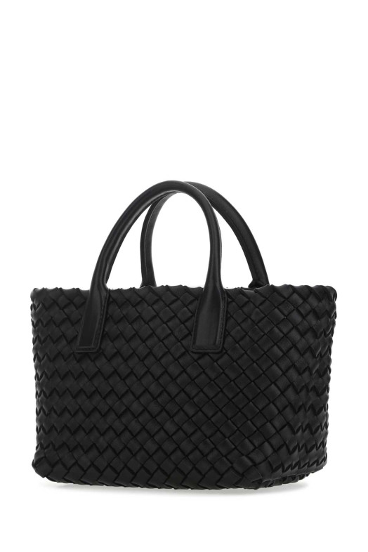 Black leather mini Cabat handbag Black BOTTEGA VENETA (709464V1OW1)