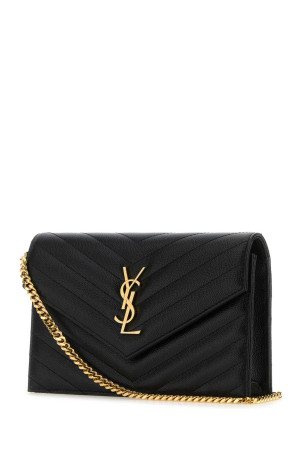 Black leather Envelope clutch Black SAINT LAURENT (742920BOW01) Black leather Envelope clutch Black SAINT LAURENT (742920BOW01)