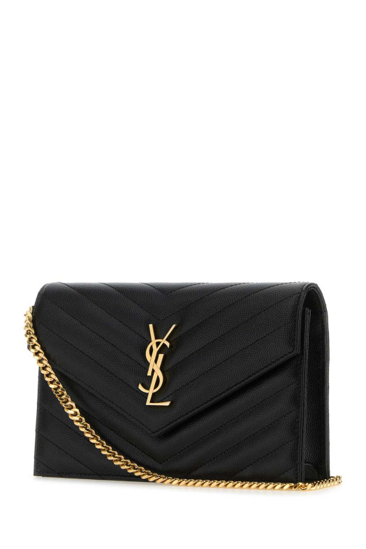 Black leather Envelope clutch Black SAINT LAURENT (742920BOW01) Black leather Envelope clutch Black SAINT LAURENT (742920BOW01)