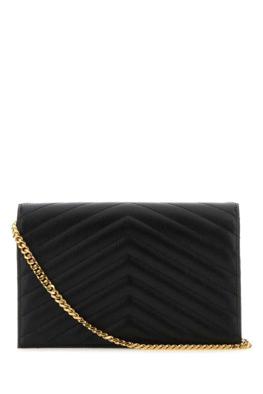 Black leather Envelope clutch Black SAINT LAURENT (742920BOW01) Black leather Envelope clutch Black SAINT LAURENT (742920BOW01)