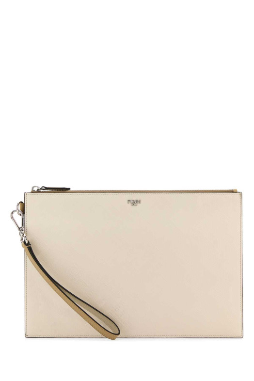 Ivory leather clutch FENDI (7N0132AP16) Ivory leather clutch FENDI (7N0132AP16)