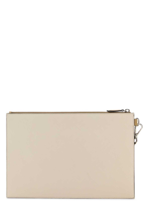 Ivory leather clutch FENDI (7N0132AP16) Ivory leather clutch FENDI (7N0132AP16)
