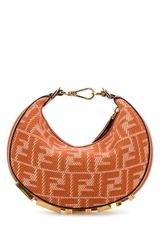 Вышитая джинсовая мини-сумочка Fendigraphy FENDI (8BS081AUPX) Вышитая джинсовая мини-сумочка Fendigraphy FENDI (8BS081AUPX)