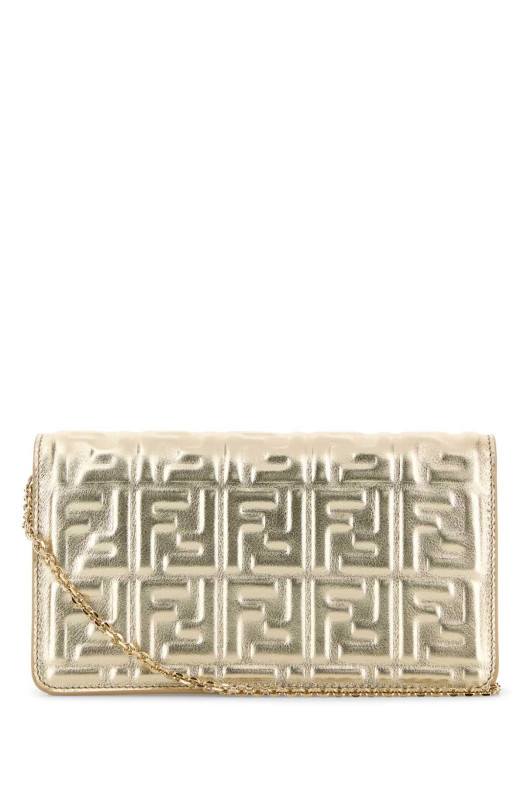 Metallic gold nappa leather Baguette wallet FENDI (8M0498ARO5) Metallic gold nappa leather Baguette wallet FENDI (8M0498ARO5)