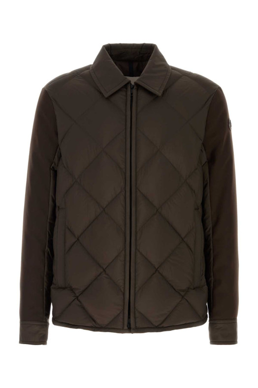 Коричневая нейлоновая пуховая куртка Aiguille MONCLER (K20911G00012597YD) Коричневая нейлоновая пуховая куртка Aiguille MONCLER (K20911G00012597YD)