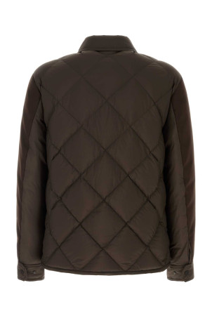 Коричневая нейлоновая пуховая куртка Aiguille MONCLER (K20911G00012597YD) Коричневая нейлоновая пуховая куртка Aiguille MONCLER (K20911G00012597YD)