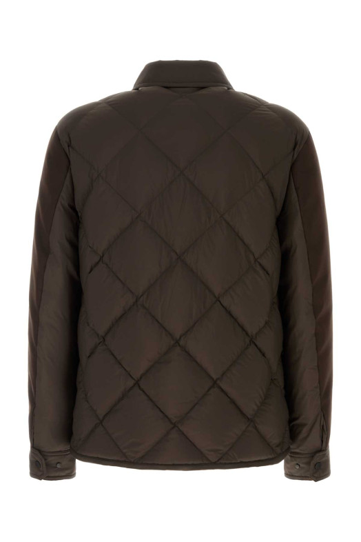 Коричневая нейлоновая пуховая куртка Aiguille MONCLER (K20911G00012597YD) Коричневая нейлоновая пуховая куртка Aiguille MONCLER (K20911G00012597YD)