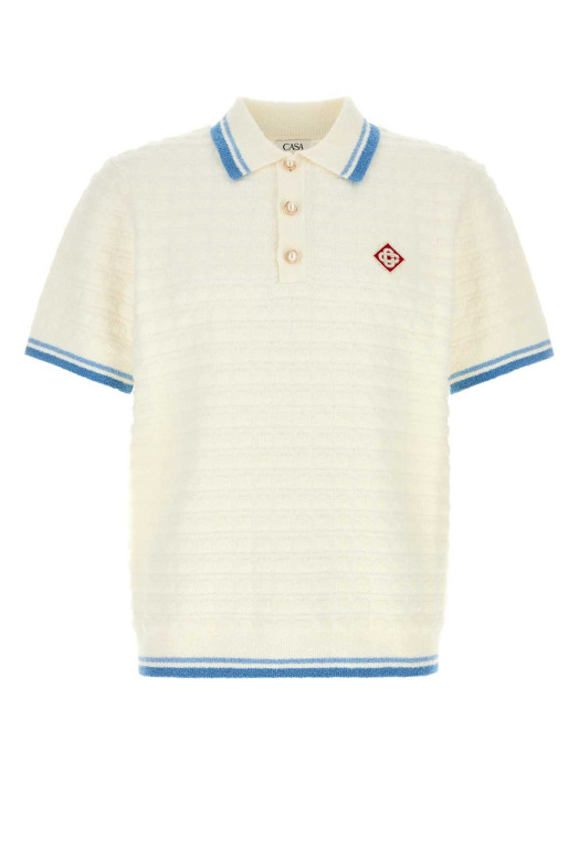 White boucle polo shirt White CASABLANCA (MPF25KW99901) White boucle polo shirt White CASABLANCA (MPF25KW99901)