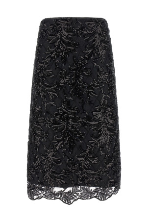 Юбка-миди «Джулия» Черная GIULIALACEBLACKINBLACK