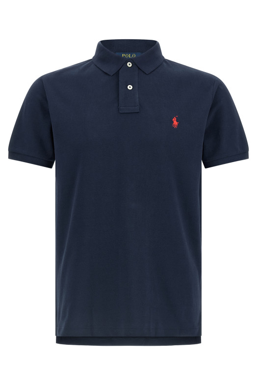 Logo embroidery polo shirt Blue Logo embroidery polo shirt Blue