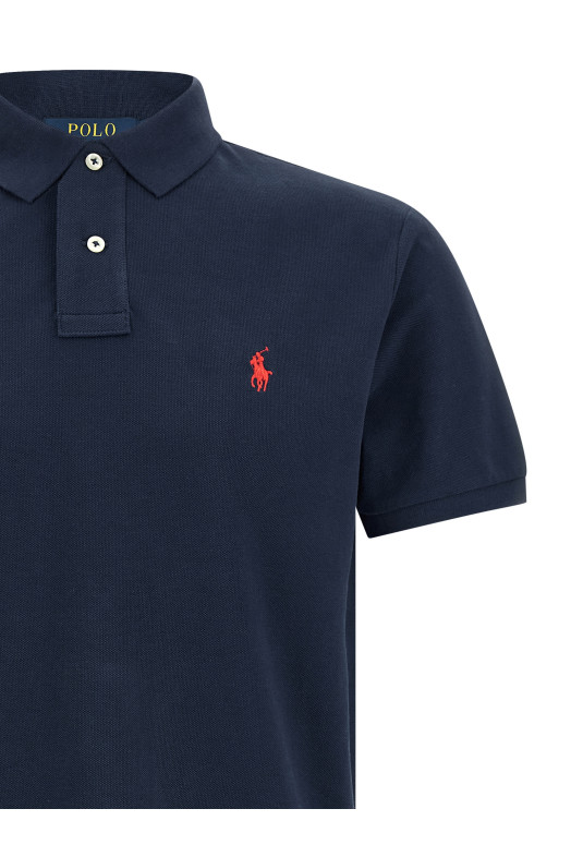 Logo embroidery polo shirt Blue Logo embroidery polo shirt Blue