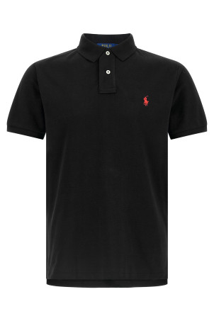 Logo embroidery polo shirt Black Logo embroidery polo shirt Black