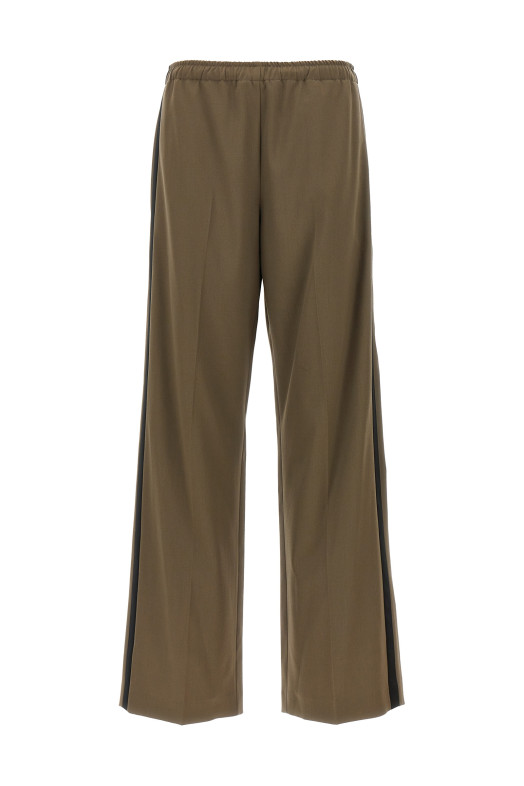 Брюки с атласным поясом Зеленые MM6 MAISON MARGIELA S52KA0508S47848741 Брюки с атласным поясом Зеленые MM6 MAISON MARGIELA S52KA0508S47848741