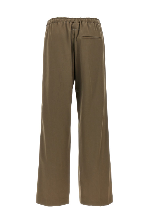 Брюки с атласным поясом Зеленые MM6 MAISON MARGIELA S52KA0508S47848741 Брюки с атласным поясом Зеленые MM6 MAISON MARGIELA S52KA0508S47848741