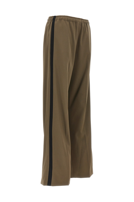 Брюки с атласным поясом Зеленые MM6 MAISON MARGIELA S52KA0508S47848741 Брюки с атласным поясом Зеленые MM6 MAISON MARGIELA S52KA0508S47848741