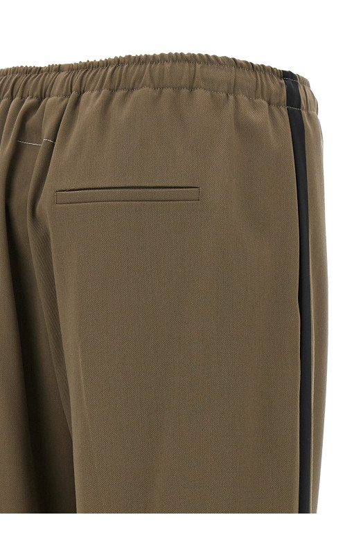 Брюки с атласным поясом Зеленые MM6 MAISON MARGIELA S52KA0508S47848741 Брюки с атласным поясом Зеленые MM6 MAISON MARGIELA S52KA0508S47848741