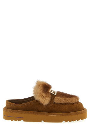 Suede and fur sabots Multicolor Suede and fur sabots Multicolor