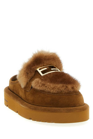 Suede and fur sabots Multicolor Suede and fur sabots Multicolor
