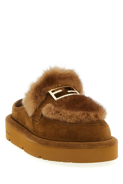 Suede and fur sabots Multicolor Suede and fur sabots Multicolor