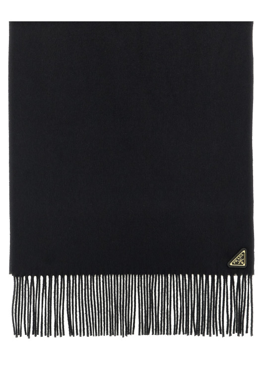 Silk and cashmere scarf Black
