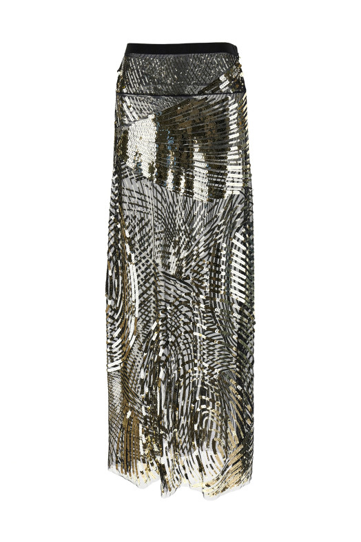 Полупрозрачная юбка макси Черный EMILIO PUCCI 5URW305U941999 Полупрозрачная юбка макси Черный EMILIO PUCCI 5URW305U941999