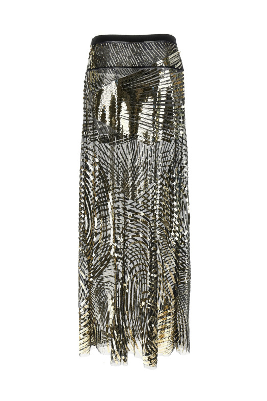 Полупрозрачная юбка макси Черный EMILIO PUCCI 5URW305U941999 Полупрозрачная юбка макси Черный EMILIO PUCCI 5URW305U941999