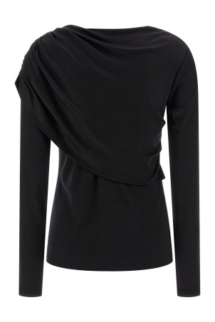 ISABEL MARANT 'Asna' верхня частина чорного кольору HT0515FEC4J26I01BK ISABEL MARANT 'Asna' верхня частина чорного кольору HT0515FEC4J26I01BK