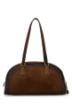 Коричнева замшева середня сумка через плече Prada Bowling PRADA (1BB1452HMY)