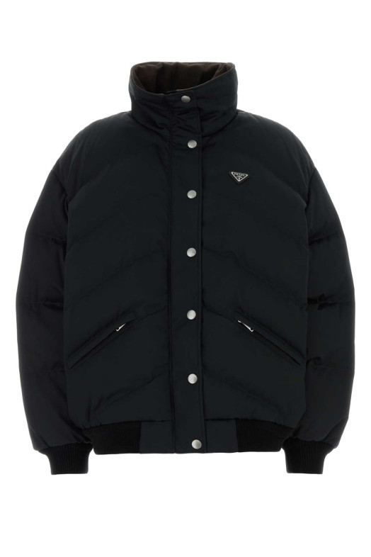 Black cotton blend down jacket Black PRADA (292295SOOO17IB) Black cotton blend down jacket Black PRADA (292295SOOO17IB)