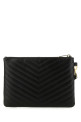 Black leather New Jolie clutch Black SAINT LAURENT (379039CWU01) Black leather New Jolie clutch Black SAINT LAURENT (379039CWU01)