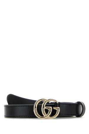 Black leather GG belt Black GUCCI (4094170AAA5) Black leather GG belt Black GUCCI (4094170AAA5)