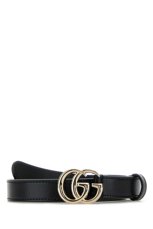 Black leather GG belt Black GUCCI (4094170AAA5) Black leather GG belt Black GUCCI (4094170AAA5)