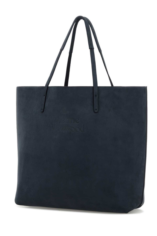 Denim blue suede Studio shopping bag VIVIENNE WESTWOOD (4205007OUL00CC)