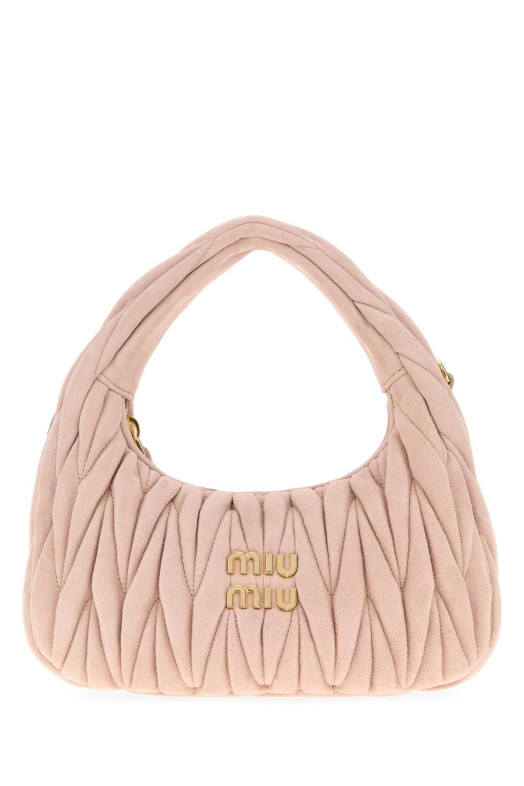 Pastel pink suede handbag MIU MIU (5BC125VOOYAB7O) Pastel pink suede handbag MIU MIU (5BC125VOOYAB7O)