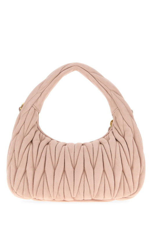 Pastel pink suede handbag MIU MIU (5BC125VOOYAB7O) Pastel pink suede handbag MIU MIU (5BC125VOOYAB7O)