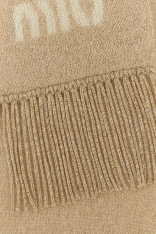 Beige mohair blend scarf MIU MIU (5FS0622CQD) Beige mohair blend scarf MIU MIU (5FS0622CQD)