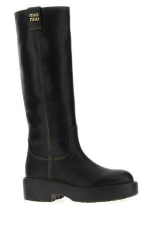 Black leather boots Black MIU MIU (5W971DFDD555OD) Black leather boots Black MIU MIU (5W971DFDD555OD)