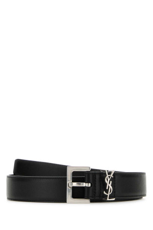 Black leather Cassandre belt Black SAINT LAURENT (634437BOO0E) Black leather Cassandre belt Black SAINT LAURENT (634437BOO0E)