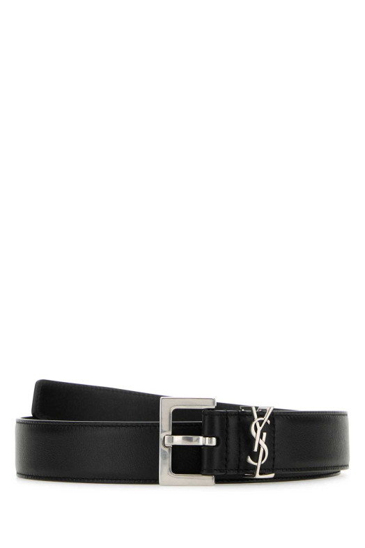 Black leather Cassandre belt Black SAINT LAURENT (634437BOO0E) Black leather Cassandre belt Black SAINT LAURENT (634437BOO0E)