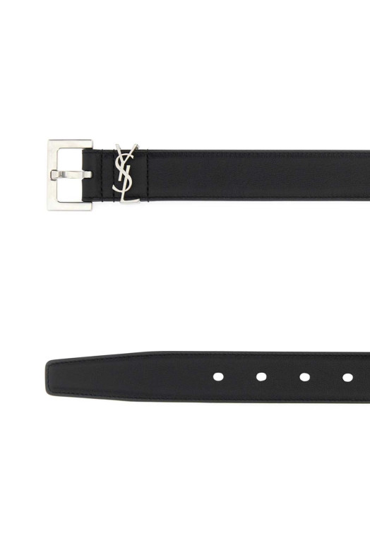 Black leather Cassandre belt Black SAINT LAURENT (634437BOO0E) Black leather Cassandre belt Black SAINT LAURENT (634437BOO0E)