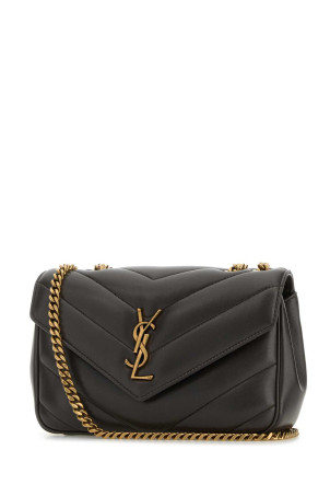 Dark grey leather small LouLou shoulder bag SAINT LAURENT (801437AAEAX)