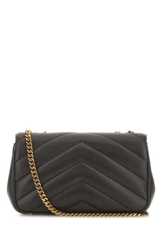 Dark grey leather small LouLou shoulder bag SAINT LAURENT (801437AAEAX)