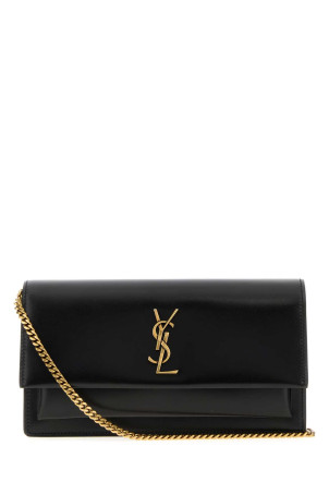 Black leather Sunset clutch Black SAINT LAURENT (8109970SX0W) Black leather Sunset clutch Black SAINT LAURENT (8109970SX0W)