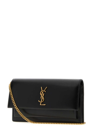 Black leather Sunset clutch Black SAINT LAURENT (8109970SX0W) Black leather Sunset clutch Black SAINT LAURENT (8109970SX0W)