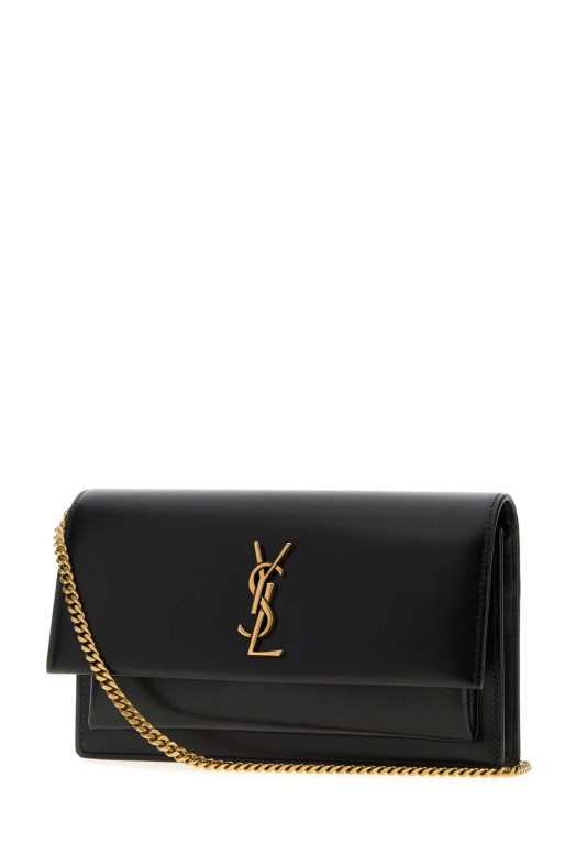 Black leather Sunset clutch Black SAINT LAURENT (8109970SX0W) Black leather Sunset clutch Black SAINT LAURENT (8109970SX0W)